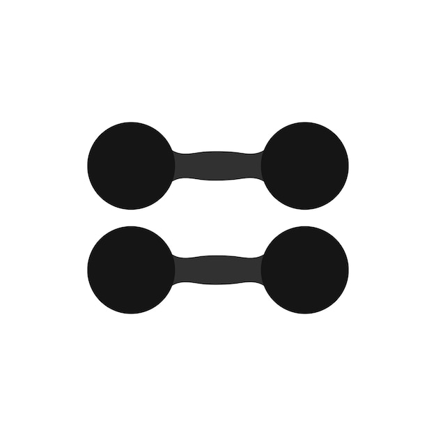 Pair of dumbbells icon in flat style on a white background