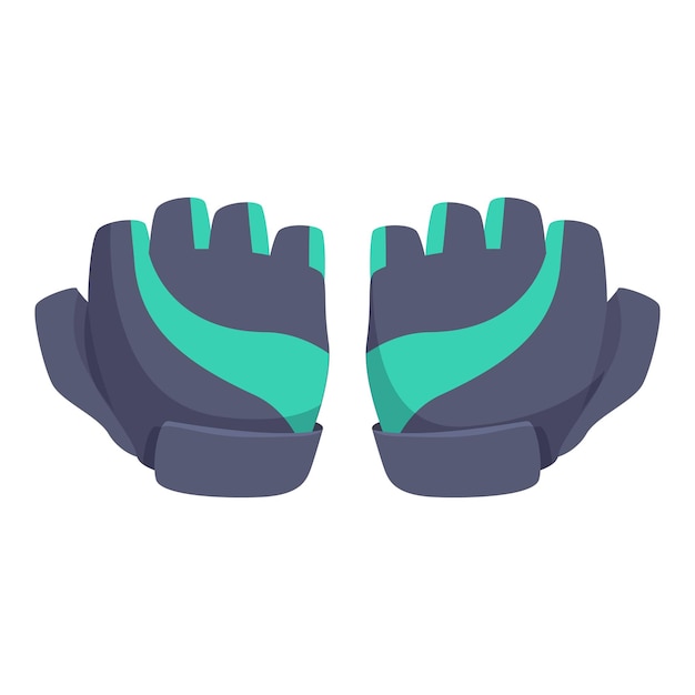 Pair of fingerless gloves for gym training workout