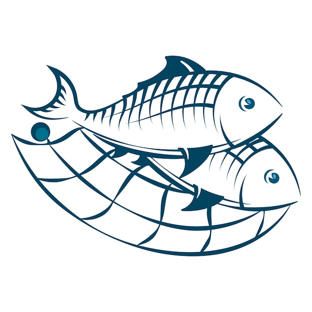 Vector Illustration Of Fish And Fishing Logo. Set Of Fish And Equipment  Stock Vector Illustration. Royalty Free SVG, Cliparts, Vectors, and Stock  Illustration. Image 112842546.