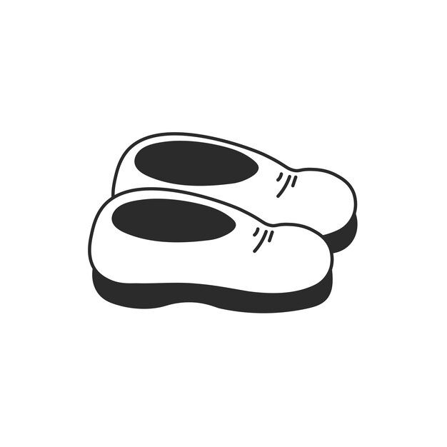 Pair of galoshes doodle illustration