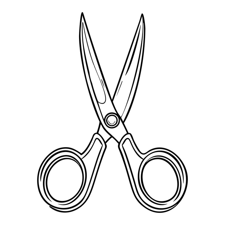 वेक्टर pair of scissors on a white background
