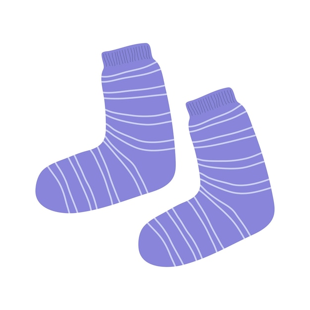 A pair of warm winter blue socks