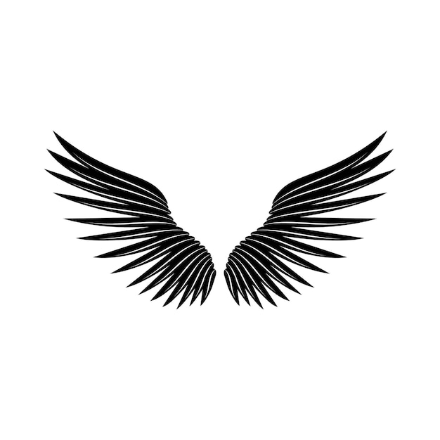 Pair of wings icon in simple style on a white background vector illustration