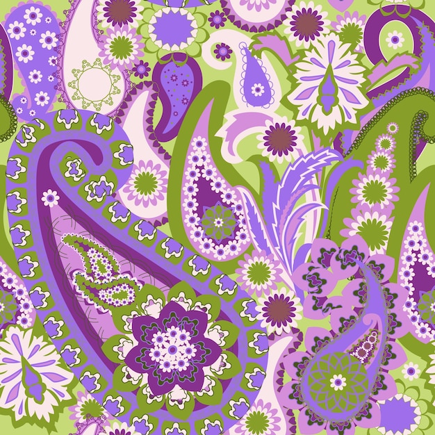 Vector paisley colorful background