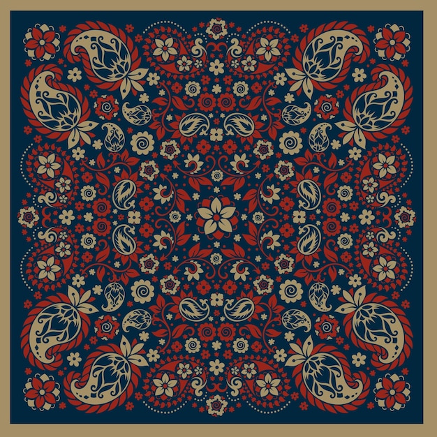 Paisley pattern textile wallpaper background