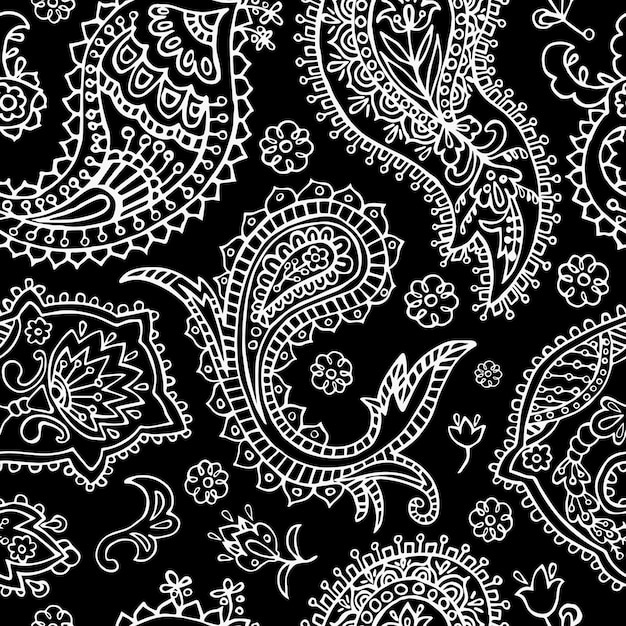 Vector paisley seamless pattern