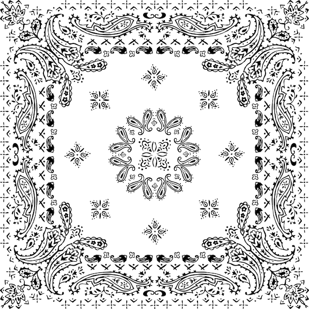 Vector paisley textiel patroon vector illustratie voor bandana sjaal enz