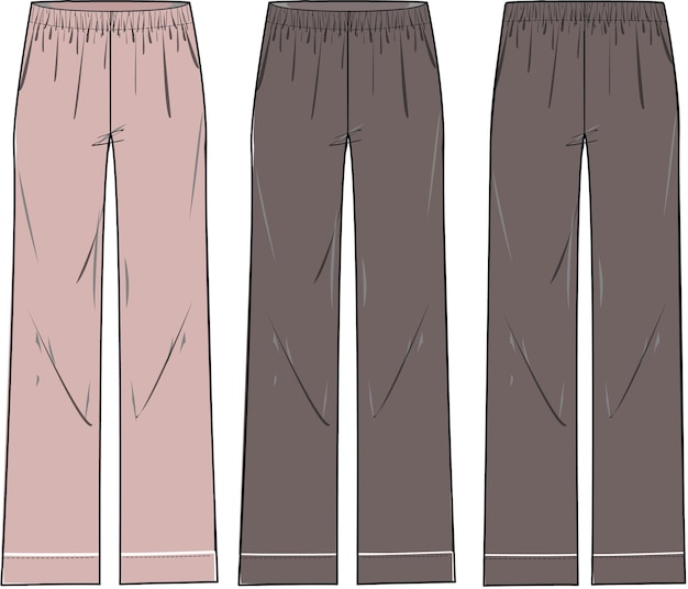 Pajama pants vector template illustration