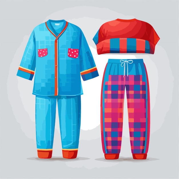 Vector pajamas pyjamas vector on a white background