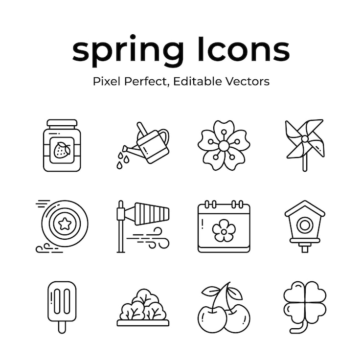 Vector pak deze prachtig ontworpen lente vectoren landbouw tuinieren en landbouw iconen set
