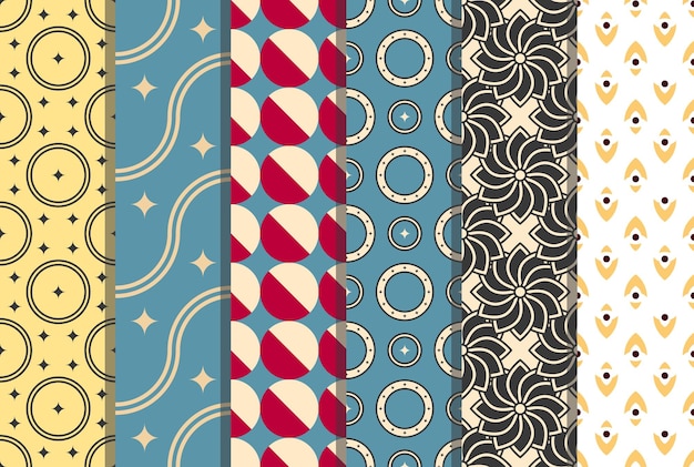 Vector pak moderne geometrische naadloze patronen perfect voor wallpapers kleding websites apps