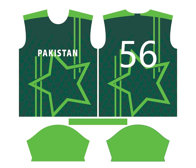 パキスタン クリケット チーム スポーツの子供のデザインまたはパキスタン クリケット ジャージのデザイン