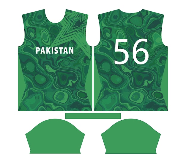 Vector pakistan cricket team sports kid design or pakistan cricket jersey design