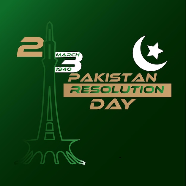 Vector pakistan day post