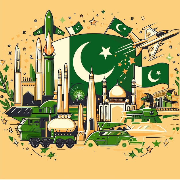 Vector pakistan day