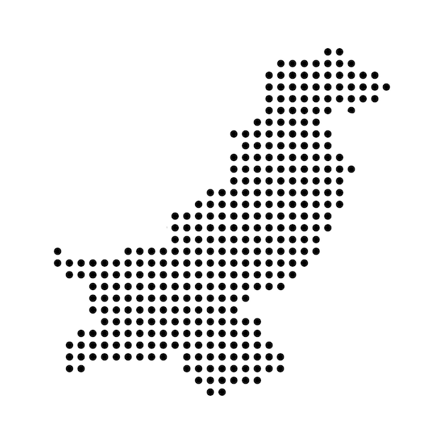 Pakistan dotted map illustration Vector design