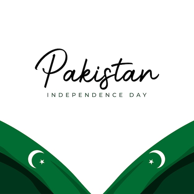 Pakistan flag illustrations. Independence day celebrations design template