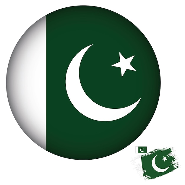 Pakistan flag round shape