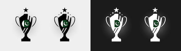 Pakistan flag trophy vector illustration