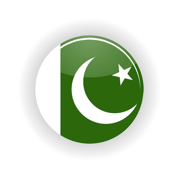 Vector pakistan icon circle isolated on white background islamabad icon vector illustration