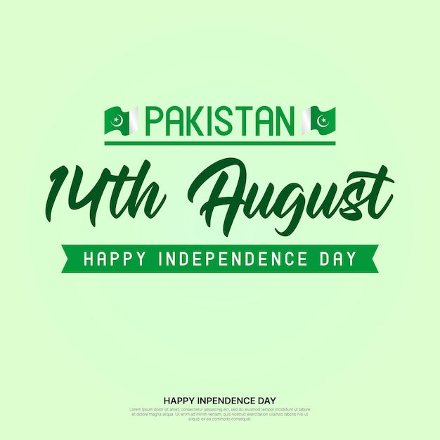 Pakistan Independence Day 14 August Pakistan National day celebration Pakistan Day Vector Art