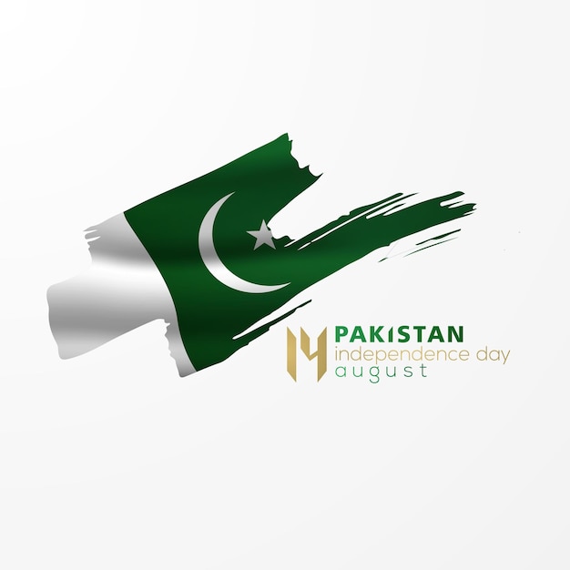 Pakistan independence day, 14 th august greeting background vector design