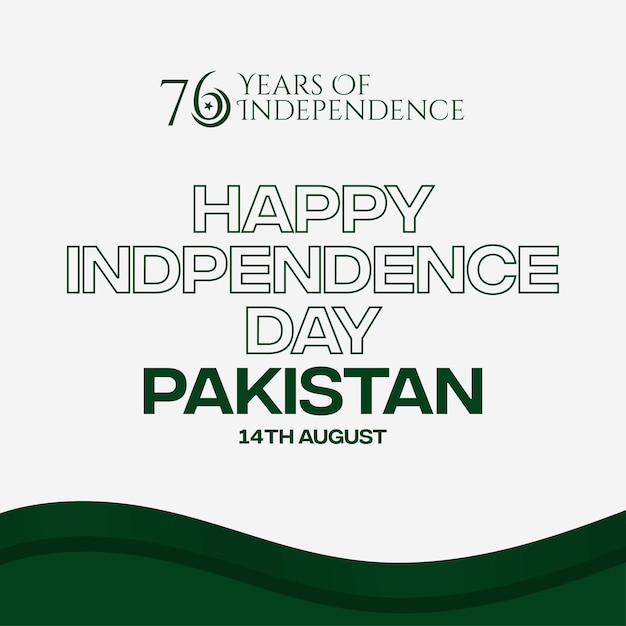 Pakistan independence day 14th august post for social media pakistan independence day vector templa