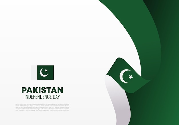 Плакат ко Дню независимости Пакистана для национального празднования 14 августа