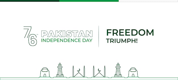 Pakistan Independence Day Banner with Design