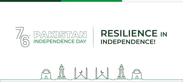 Pakistan Independence Day Banner with Design