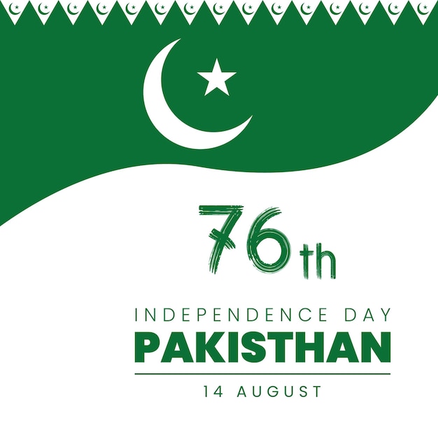 Vettore di progettazione del giorno dell'indipendenza del pakistan
