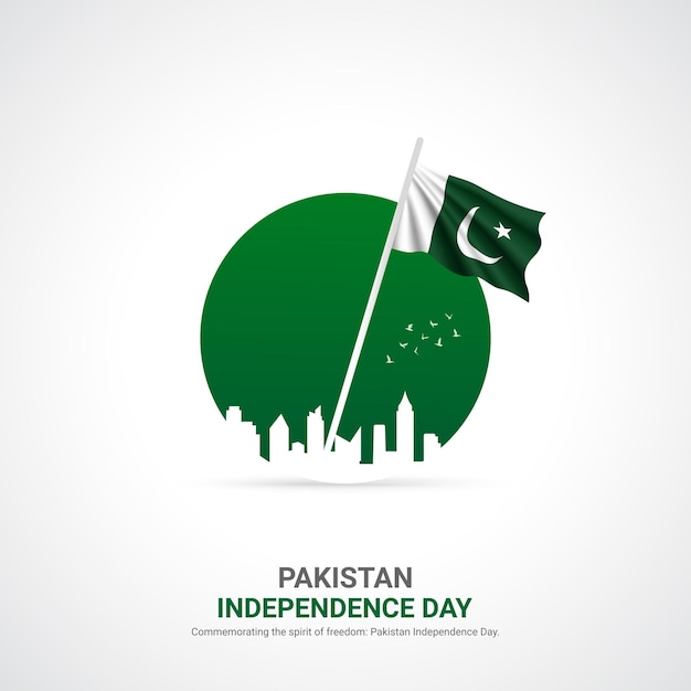 pakistan independence day pakistan independence day creative ads design post vector 3D illustration