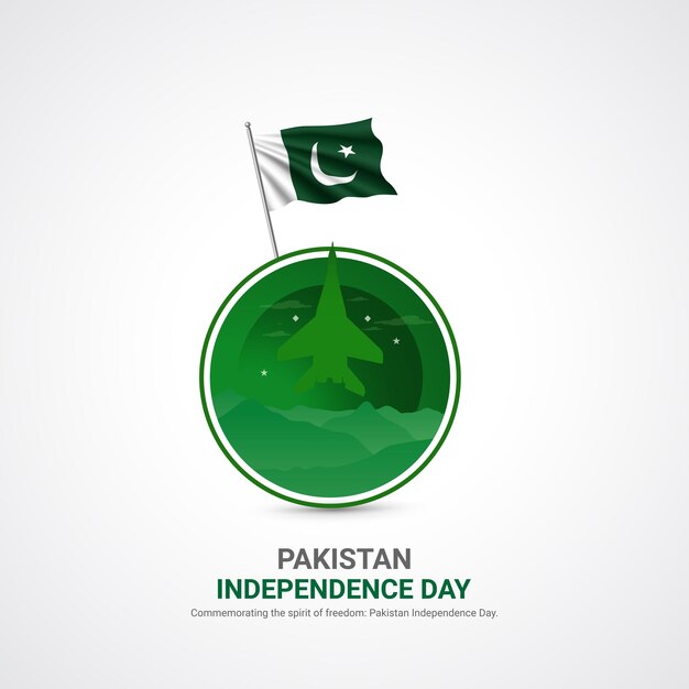 pakistan independence day pakistan independence day creative ads design post vector 3D illustration