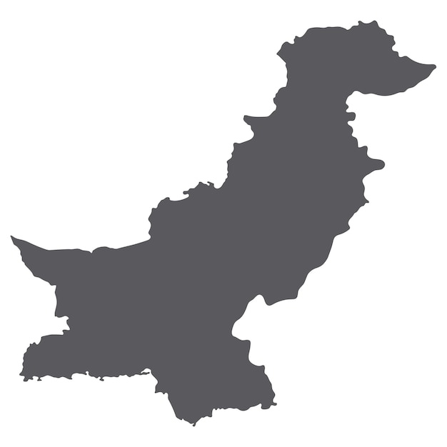 Pakistan Kaart van Pakistan in grijze kleur