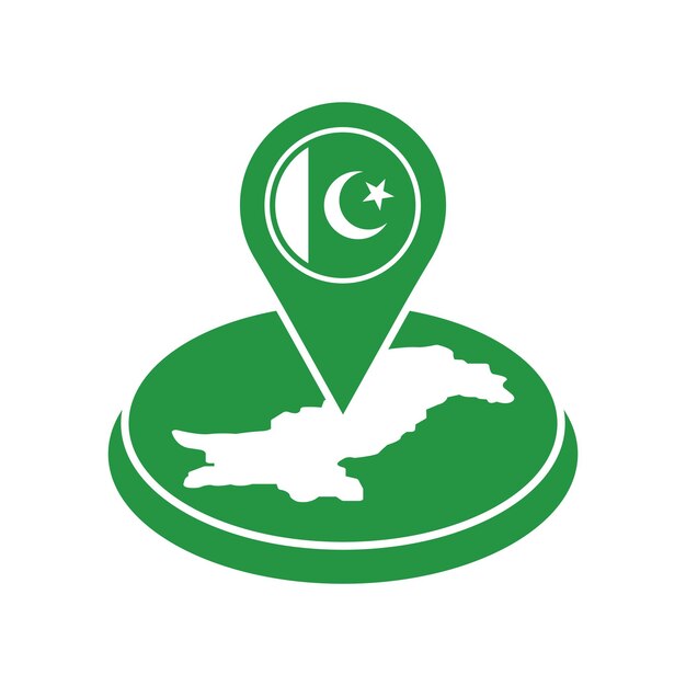 Vector pakistan map icon vector illustration symbol design