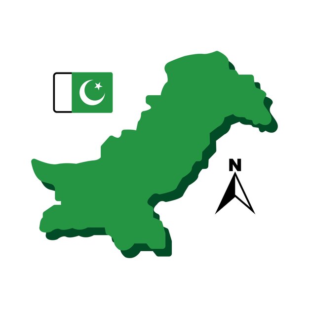 Pakistan mappa icona vettoriale illustrazione simbolo design