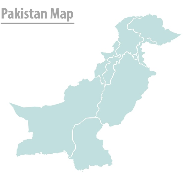 Pakistan map illustration vector detailed pakistan map with states