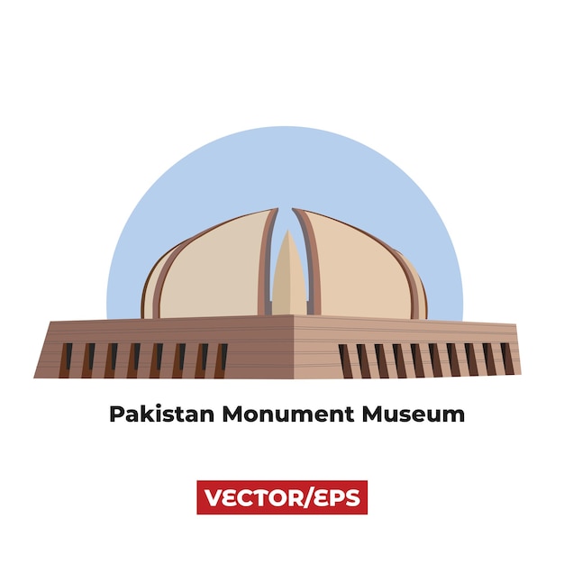 Monumento del pakistan, illustrazione di vettore di islamabad