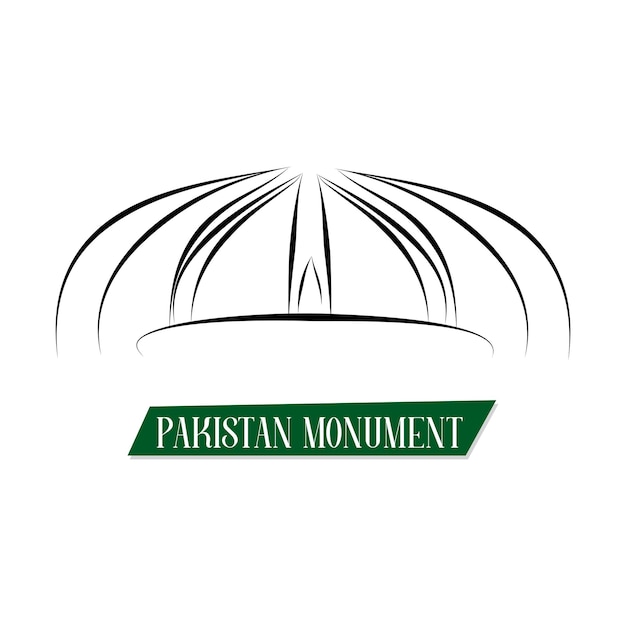 Pakistan Monument vector design banner and 14 august Pakistan independence day Banner