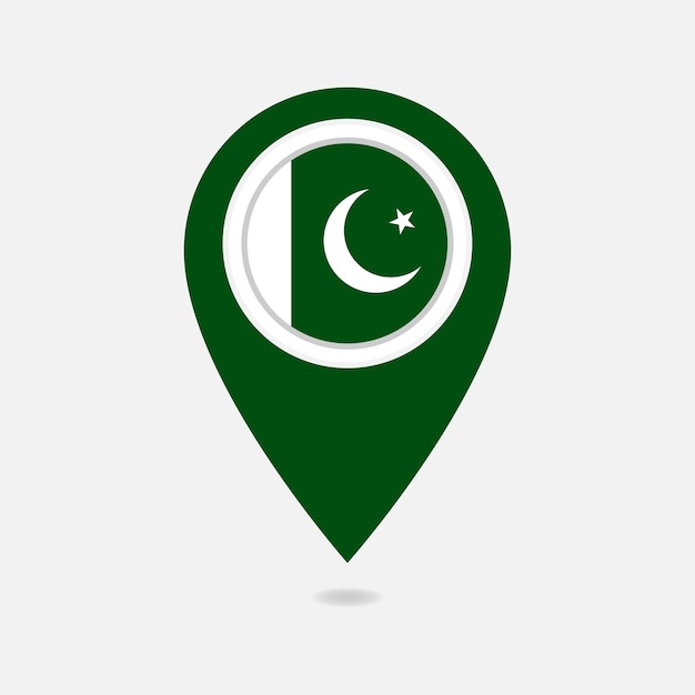 Pakistan pin locatie icoon Vector ontwerp