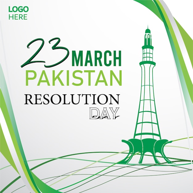 Vector pakistan resolutie dag 23 maart