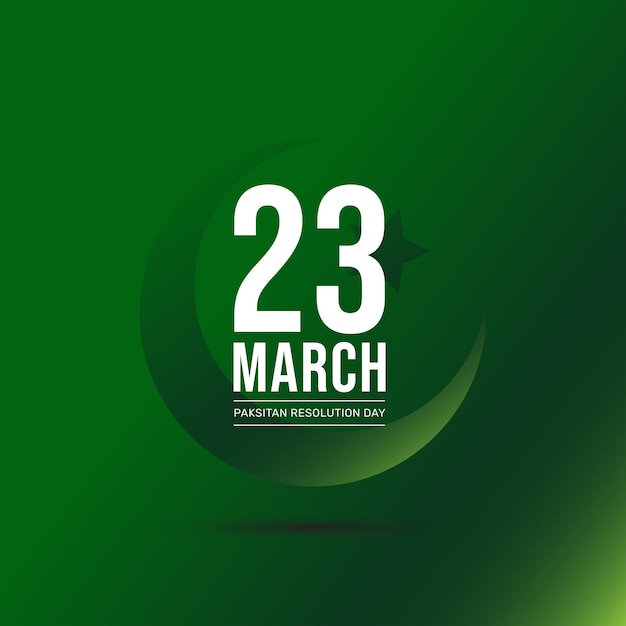 Vector pakistan resolution day 23 march star and moon poster