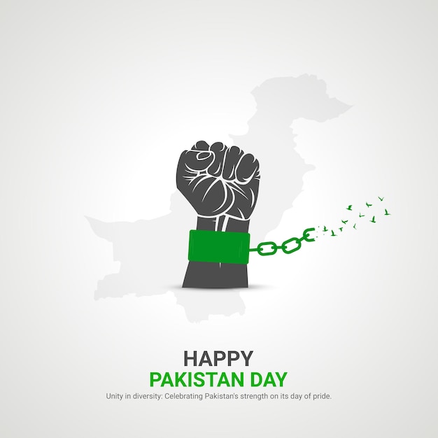 Pakistan Resolution Day is een 3D-illustratie.