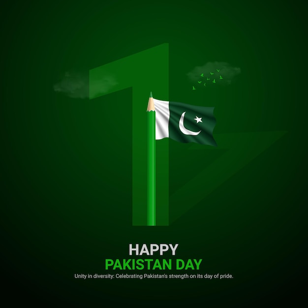 Vettore pakistan resolution day, il giorno della risoluzione del pakistan, pubblicità creativa, design, post, vettori, illustrazione 3d.