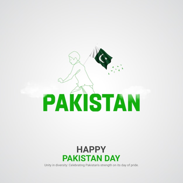 pakistan resolution day pakistan resolution day creative ads design post vector 3D illustration