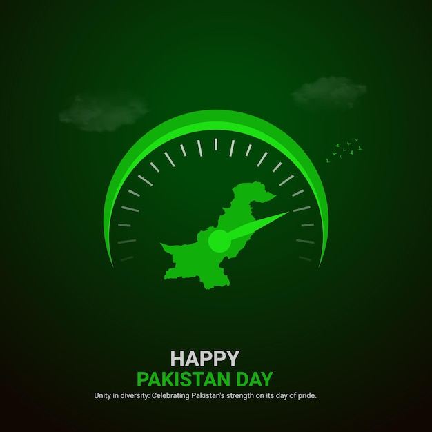 파키스탄 해상도 날 (Pakistan Resolve Day) - 포스트 터 3D 일러스트레이션