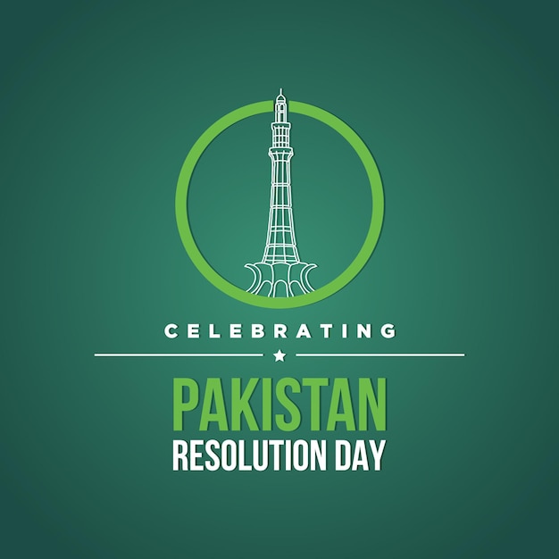 Pakistan Resolution Day Vector