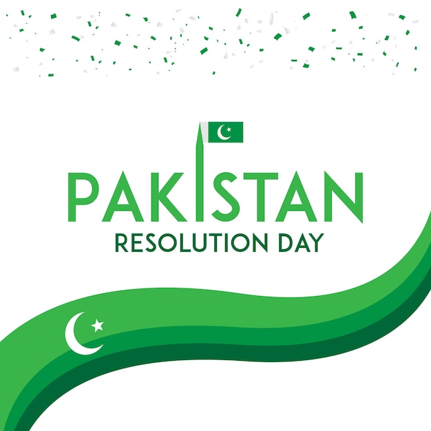 Vettore di celebrazione della carta da parati del pakistan resolution day