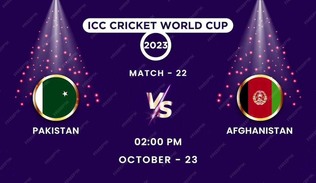 Premium Vector Pakistan vs afghanistan 2023 icc cricket world cup