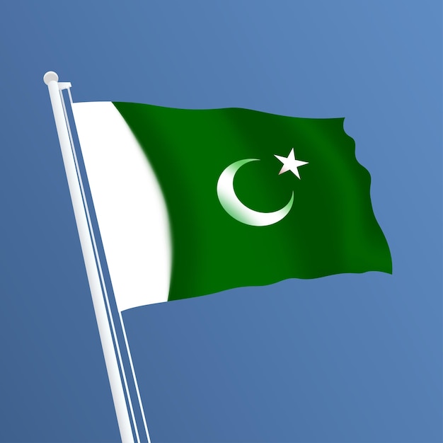 Pakistan waving flag design and pakistan flag design